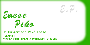 emese piko business card