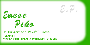 emese piko business card